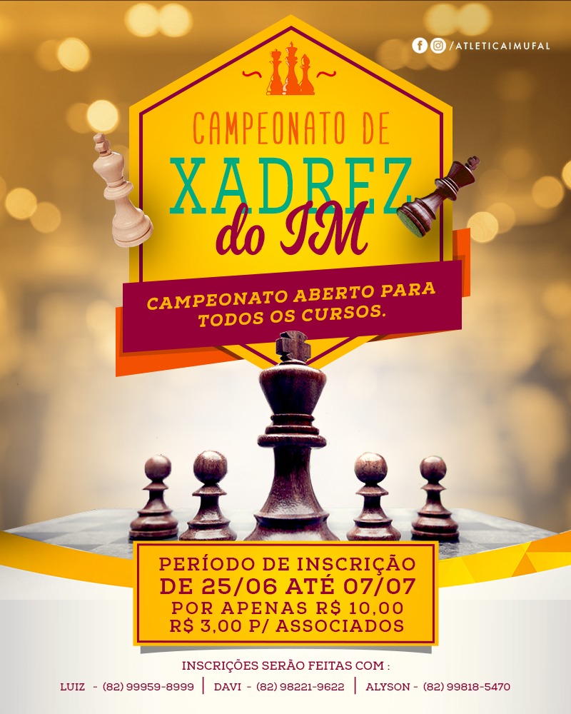 Inscrições abertas para Curso Básico de Xadrez — IFRN - Instituto