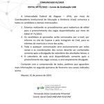 Reabertura do Edital n° 71/2022– Cursos de Graduação UAB